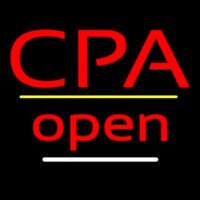 Cpa Open Yellow Line Neonkyltti
