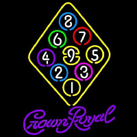 Crown Royal Ball Billiards Rack Pool Beer Sign Neonkyltti