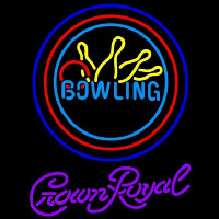Crown Royal Bowling Yellow Blue Beer Sign Neonkyltti