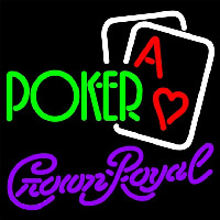 Crown Royal Green Poker Beer Sign Neonkyltti