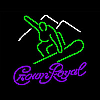 Crown Royal Logo Surfboard Beer Sign Neonkyltti