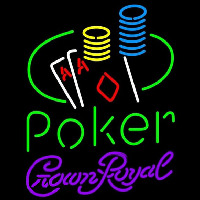 Crown Royal Poker Ace Coin Table Beer Sign Neonkyltti