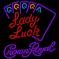 Crown Royal Poker Lady Luck Series Beer Sign Neonkyltti