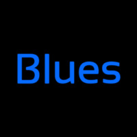 Cursive Blues Blue Neonkyltti