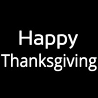 Cursive Happy Thanksgiving Neonkyltti