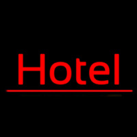 Cursive Red Hotel Neonkyltti