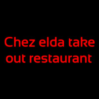 Custom Chez Elda Take Out Restaurant Neonkyltti