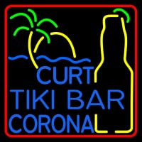 Custom Curt Tiki Bar Corona Logo Neonkyltti