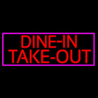 Custom Dine In Take Out Neonkyltti