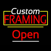 Custom Framing Open Yellow Line Neonkyltti