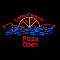 Custom Lake Gaston Pizza Open Neonkyltti