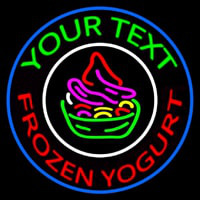 Custom Made Frozen Yogurt Neonkyltti