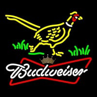 Custom Pheasant Budweiser Tie Crown Neonkyltti