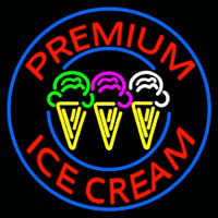 Custom Premium Ice Cream Neonkyltti