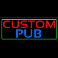 Custom Pub With Green Border Neonkyltti