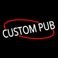 Custom Pub With Red Line Neonkyltti
