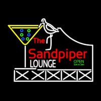 Custom Sandpiper Lounge Logo Neonkyltti