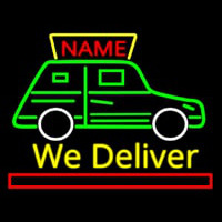 Custom We Deliver Van Neonkyltti