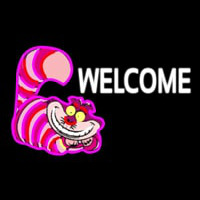 Custom Welcome With Smiley Cat 1 Neonkyltti