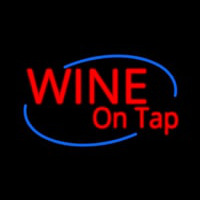 Custom Wine On Tap Oval Neonkyltti