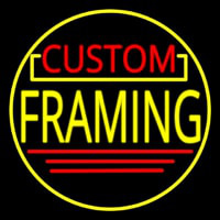 Custom Yellow Framing With Circle Neonkyltti