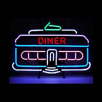 DINER CAR 1950 Classic Retro Restaurant Neonkyltti