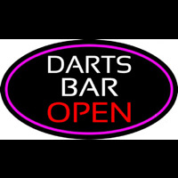 Dart Bar Open Oval With Pink Border Neonkyltti