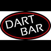 Dart Bar With Oval With Red Border Neonkyltti