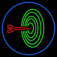 Dart Board Bar Oval With Blue Border Neonkyltti