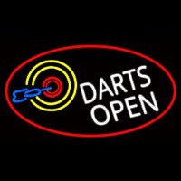 Dart Board Open Oval With Red Border Neonkyltti