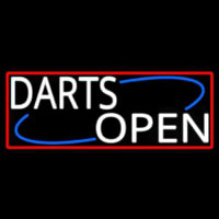 Darts Open With Red Border Neonkyltti