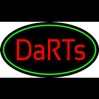 Darts Oval With Green Border Neonkyltti