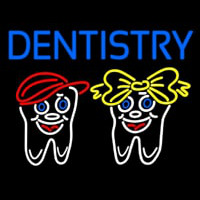 Dentistry With Teeth Logo Neonkyltti