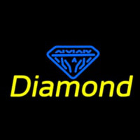 Diamond Yellow Blue Logo Neonkyltti