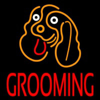Dog Logo Grooming Block Neonkyltti