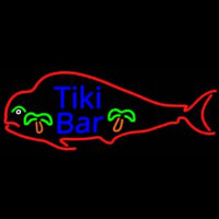 Dolphin Tiki Bar Real Neon Glass Tube Neonkyltti