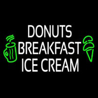 Donuts Breakfast Ice Cream Neonkyltti