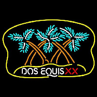 Dos Equis X  Plam Tree Beer Sign Neonkyltti