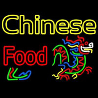 Double Stroke Chinese Food Logo Neonkyltti