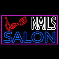 Double Stroke Nail Salon Logo Neonkyltti