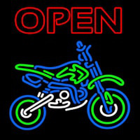 Double Stroke Open Bike Logo Neonkyltti