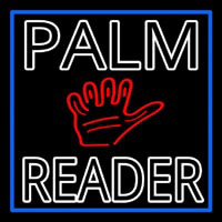 Double Stroke Palm Reader With Blue Border Neonkyltti