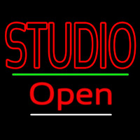 Double Stroke Red Studio With Open 3 Neonkyltti
