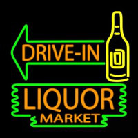 Drive In Liquor Market Neonkyltti