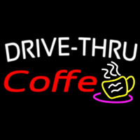 Drive Thru Coffee With Coffee Glass Neonkyltti