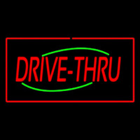 Drive Thru Rectangle Red Neonkyltti