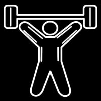 E ercise Dumbbells Heavy Weightlifter Sports Icon Neonkyltti