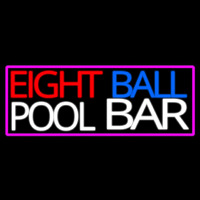 Eight Ball Pool Bar With Pink Border Neonkyltti