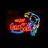 Enjoy Coca Cola Parrot Olut Baari Avoinna Neonkyltti