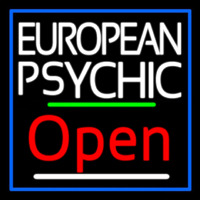 European Psychic Open Blue Border Neonkyltti